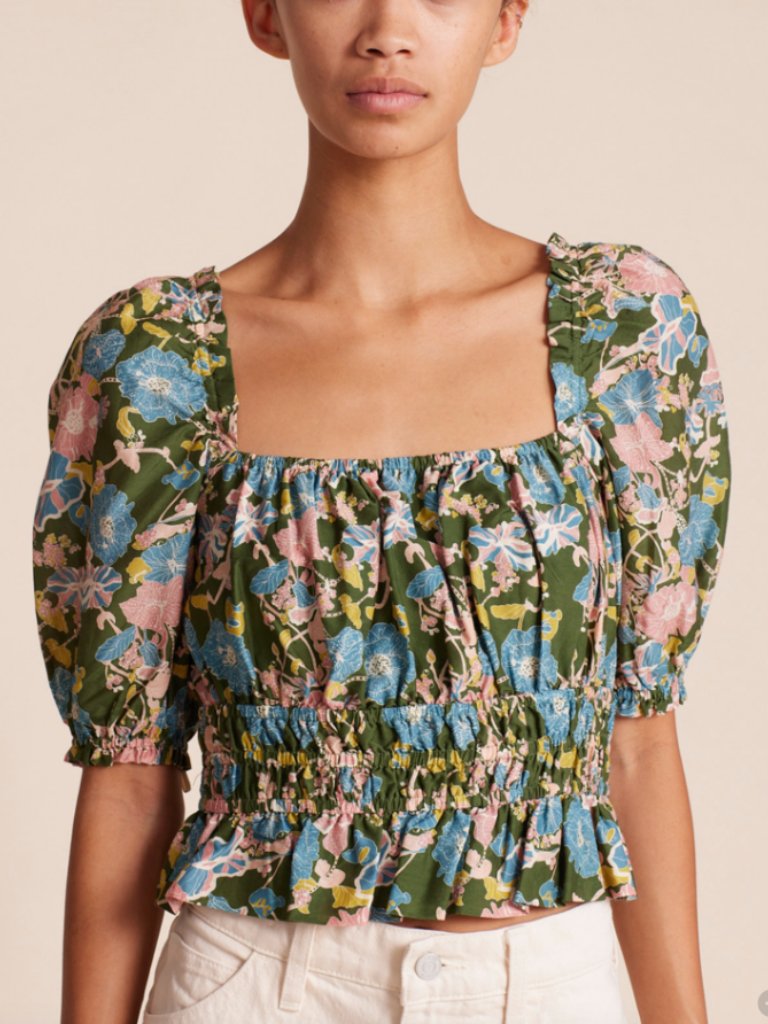 This Is The Stunning "Sia" Square Neck Smocked Blouse By Birds Of Paradis By Tro